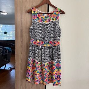 Poema colorful geometric dress